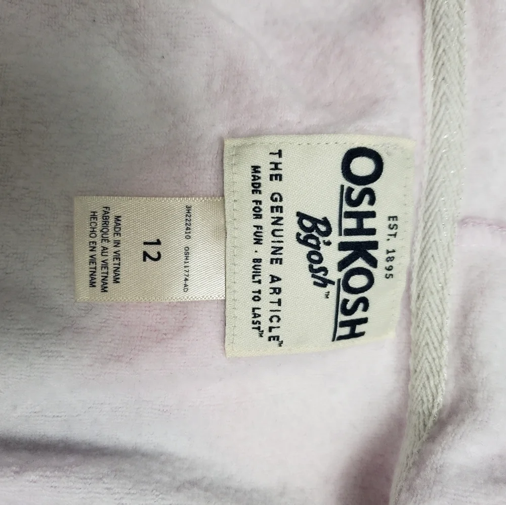 Girls oshkosh pastel tie dye light jacket size 12
